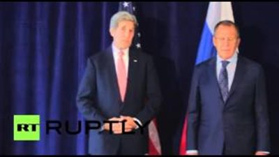 بالفيديو.. لقاء بين «كيري» و«لافروف» لمناقشة سبل مواجهة «داعش»