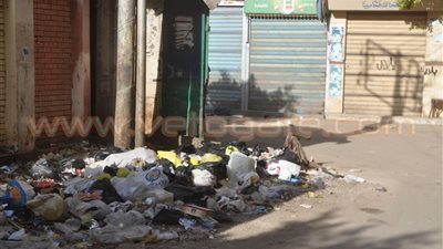 بالصور.. القمامة تستقبل الطلاب بمدرسة جواد حسني في المنصورة