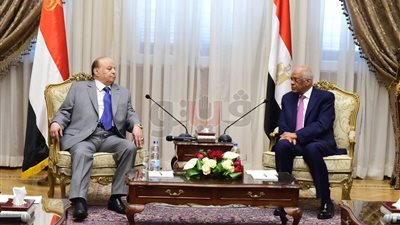 تفاصيل لقاء على عبد العال بالرئيس اليمني بمقر «النواب»