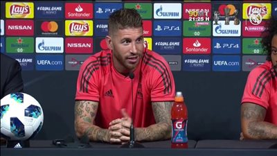راموس في مؤتمر السوبر الأوروبي: أقسم لكم أنني لم أتعمد إصابة صلاح