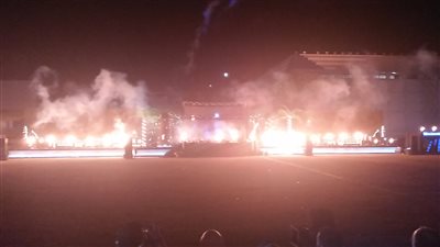 بالصور.. الألعاب النارية تضيء حفل شباب الجامعات في المنوفية