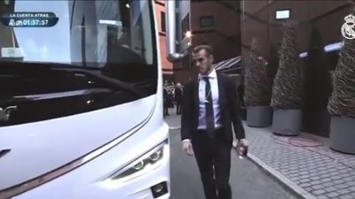 وصول لاعبي ريـال مدريد لملعب مباراة السوبر الأوروبي (فيديو)