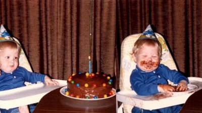 بالفيديو والصور.. لقطات طريفة لأطفال يتناولون الكعك لأول مرة