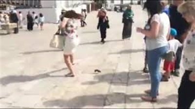 فتاة تتعرض للكمة قوية بوجهها من فأر (فيديو)