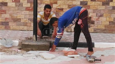 بالفيديو والصور.. وضع اللمسات الأخيرة بمدرسة سان جورج ببورسعيد