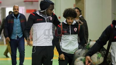 حافلة الزمالك تصل إستاد السويس لخوض مباراة المقاصة
