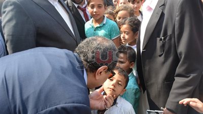 بالصور.. سعفان وسعيد يفتتحان مدرسة ومحطة مياه بالشرقية