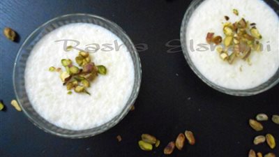 أرز بلبن بالكريمة وجوز الهند على طريقة الشيف رشا