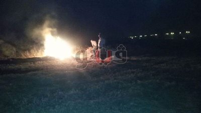 إطفاء حريق بـ 30 طن قش أرز بمساعدة التفتيش البيئي في كفر الشيخ