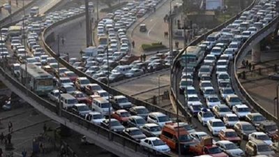 كثافات مرورية متوسطة أعلى كوبري 6 أكتوبر و«صلاح سالم»