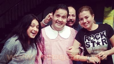 بالصور.. طلعت زكريا وإدوارد في «بابا جاب موز»