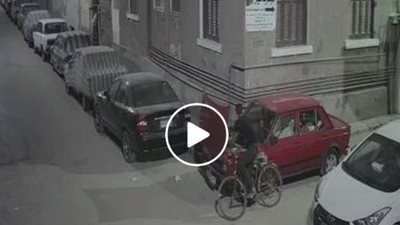 بالفيديو.. لص يسرق قطع غيار سيارة بالإسكندرية