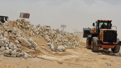 حملة لإزالة التعديات على أراضي الدولة بالسويس