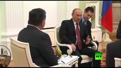 بالفيديو.. خطأ فني لـ«روسيا اليوم» في تغطية لقاء «بوتين» بالعاهل الأردني