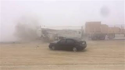 بالفيديو.. لحظة وقوع حادث تصادم مروع بسبب الضباب بالسعودية