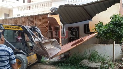 بالصور.. حملة لإزالة التعديات بمدينة جمصة في الدقهلية