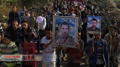 جنازة شهيد رفح بالدقهلية تتحول لمظاهرة تطالب بالقصاص من الإخوان