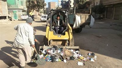 حملات نظافة موسعة وصيانة المسطحات الخضراء بحي جنوب الجيزة