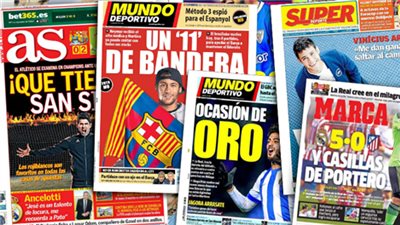 صحف كتالونيا ترشح ثلاثي البرسا للفوز بالكرة الذهبية