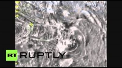 بالفيديو.. لحظة قصف المقاتلات الروسية مواقع لـ«داعش» بسوريا