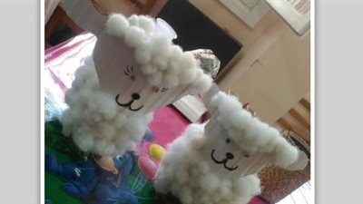 مجسم خروف العيد مظهر احتفال أطفال بورسعيد