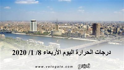 درجات الحرارة اليوم الأربعاء 8/ 1/ 2020