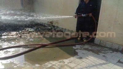 بالصور.. السيطرة على حريق بمبنى شبكات المعلومات في شبين القناطر