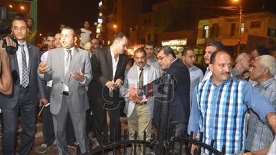 بالصور.. محافظ الفيوم يفتتح أعمال تطوير ميدان الحواتم