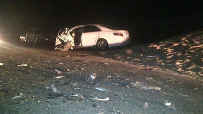 توقف الحركة المرورية بالطريق الزراعي بالقليوبية بسبب حادث تصادم