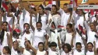 بالفيديو.. أغنية للأطفال أمام «السيسي والسبسي» للاحتفال بنصر أكتوبر