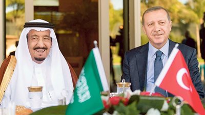 أردوغان والملك سلمان يبحثان أزمات سوريا واستفتاء كردستان وقطر هاتفيا