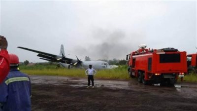 تفاصيل تحطم طائرة عسكرية أثناء هبوطها بالكونغو