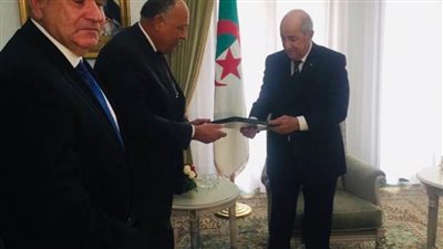 وزير الخارجية يلتقي الرئيس الجزائري لتسليمه رسالة من السيسي