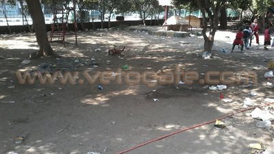 بالصور.. انتشار القمامة في حديقة أحمد عرابي بالمهندسين