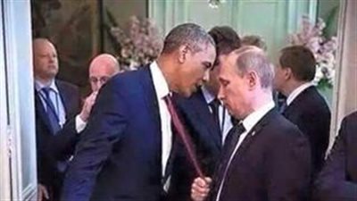 حقيقة جذب «بوتين» ربطة عنق «أوباما» بالأمم المتحدة