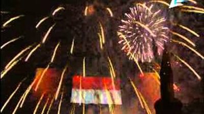 بالفيديو.. اختتام حفل انتصارات أكتوبر بالألعاب النارية