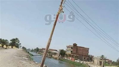 تآكل أعمدة الإنارة بقرى الحامولي في الفيوم (صور)