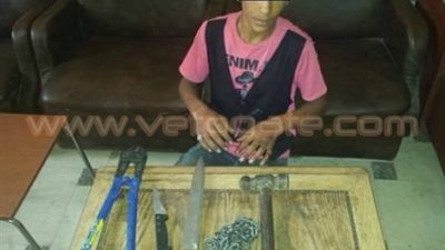 بالصور.. القبض على لص حاول سرقة دراجة بخارية بأسيوط