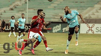 غزل المحلة يتقدم بهدف في مرمى الأهلي بالشوط الأول