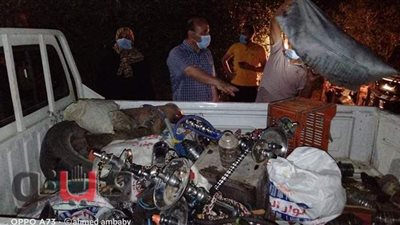 إزالة ملاهى ومصادرة 40 شيشة بالمنوفية | صور