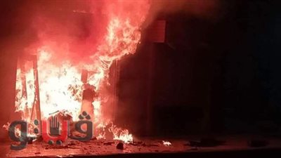 قبل السحور.. حريق هائل يلتهم محلا تجاريا في الشرقية | صور