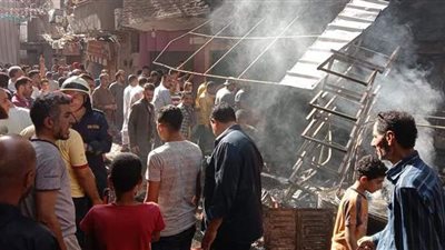 انتداب المعمل الجنائي لمعاينة حريق موقف أحمد حلمي