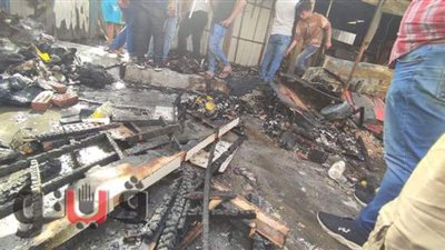 7 صور ترصد حريق موقف أحمد حلمي