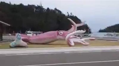 بلدة يابانية تبني تمثالا على شكل أخطبوط بأموال ضريبة كورونا | فيديو