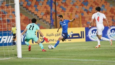 الزمالك يتقدم 2/ 1 على سموحة في الشوط الأول