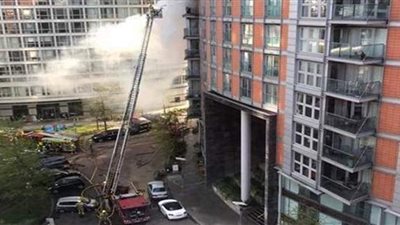 مكون من 19 طابقا.. اندلاع حريق بمبنى سكني في لندن