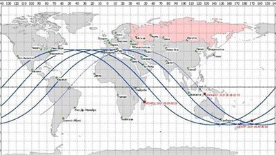 الفضاء الروسية تحدد مكان وموعد سقوط حطام الصاروخ الصيني التائه