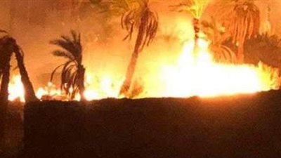 حريق في ٣ أحواش بقنا