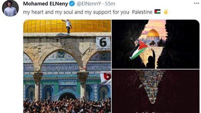 كيف دعم النني ومحرز وبوجبا الفلسطينيين ضد الاعتداءات الإسرائيلية؟ | صور