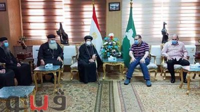 محافظ الشرقية يستقبل وفدا كنسيا للتهنئة بعيد الفطر المبارك